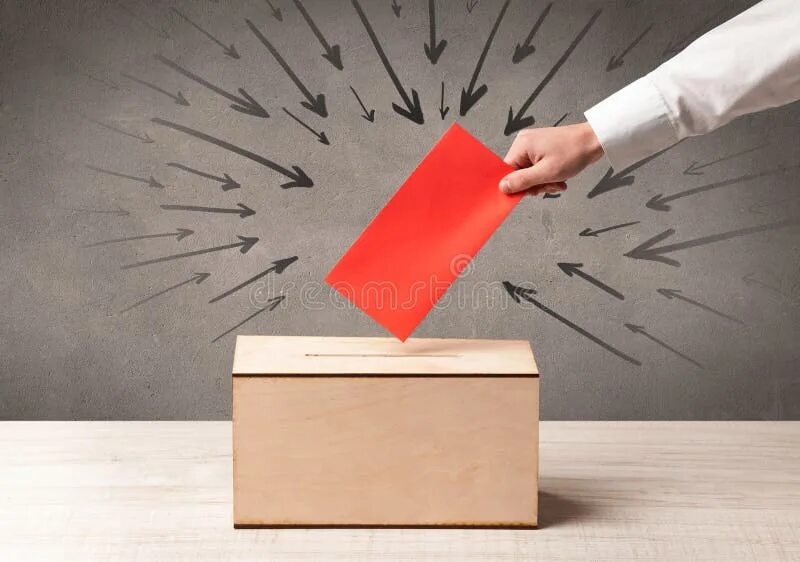 Does Blockchain Beat the ballot Box?. A vibrant community of avatars gathers around a Digital voting Box, casting votes.. Box casting