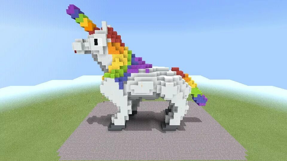 голова единорога в майнкрафте. единорог minecraft. лошадь из майнкрафта. пегас майнкрафт. единорог в майнкрафте постройка.