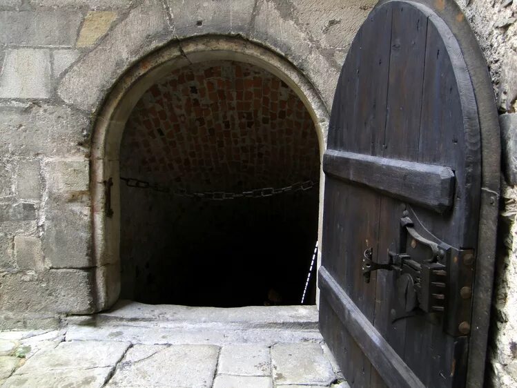 Открой дверь в подземелье. Дверь в подвал. Дверь в подвале замка. Двери замка средневековья. Подвал старого замка.