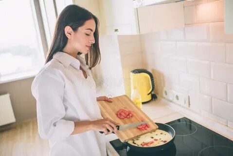 She cooks breakfast
