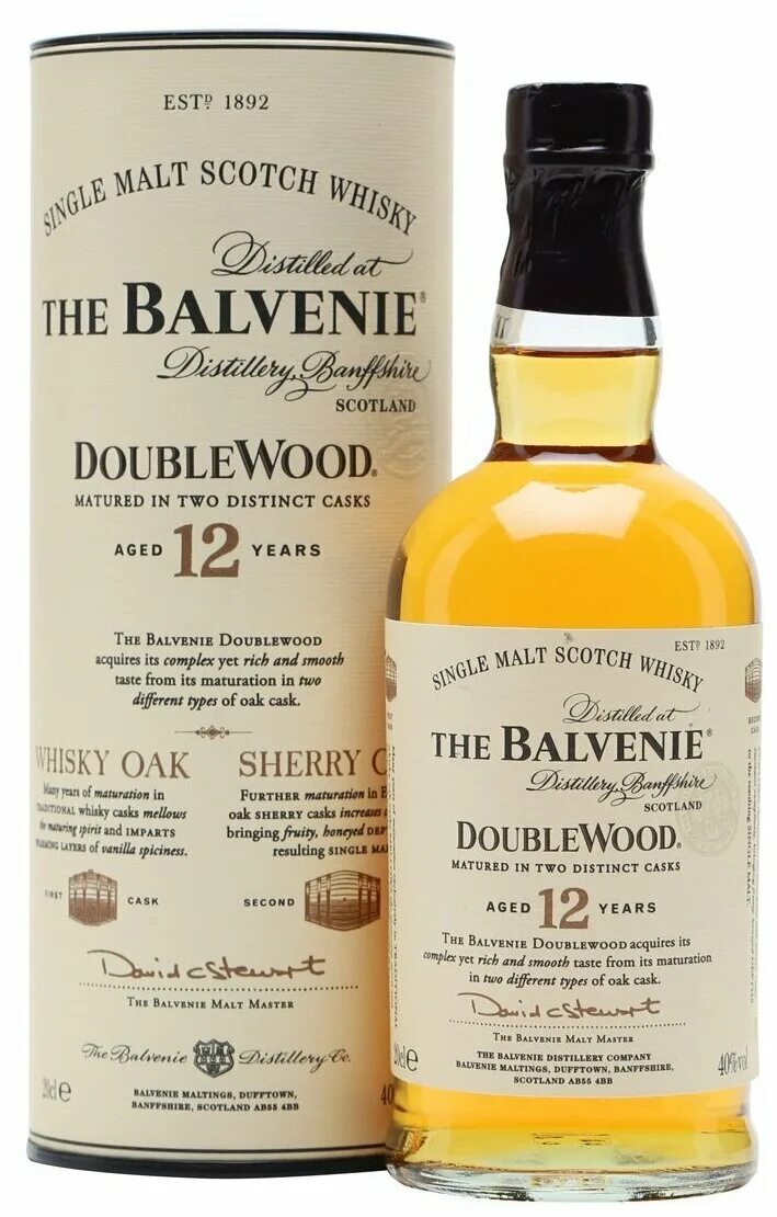 Балвени Даблвуд 12 лет. Виски Balvenie Doublewood 12 years, 0.7л. Виски Balvenie Peated Cask 17 лет в тубе, 0.7 л. Balvenie 12 лет 40% 0,7л.