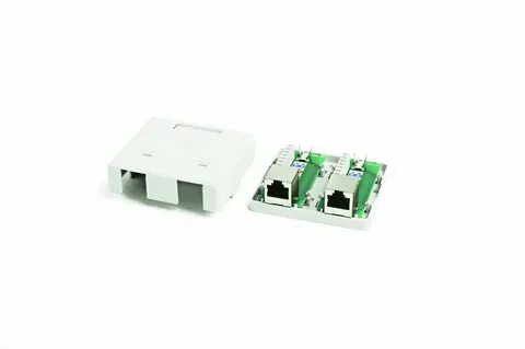 Rj 45 розетка двойная экранированная