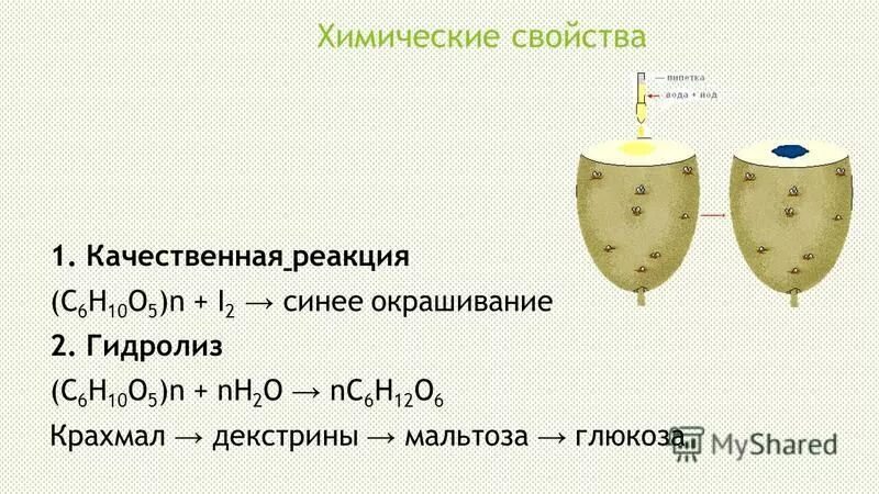 Крахмал можно определить с помощью