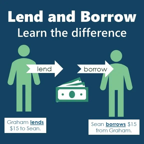 Could i borrow some money. Lend borrow. borrow lend различие. borrow lend owe разница. borrow lend rent разница.