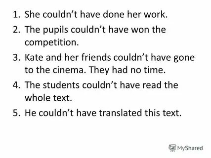She couldn t but