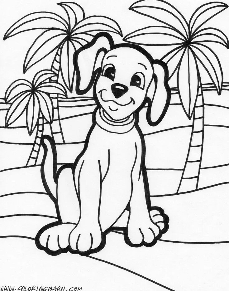 Kleurplaat Honden kleurplaat (8870) Puppy coloring pages, Dog coloring book, Dog