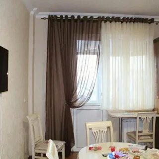Окно на кухне какие шторы