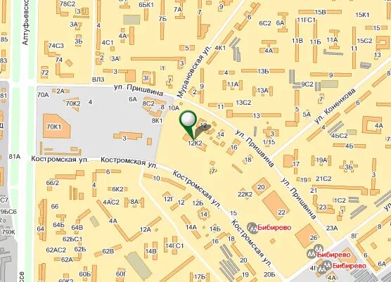 Проезд до бибирево. Бибирево на карте. карта москвы улица бибиревская.