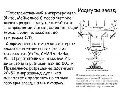 Радиусы звезд