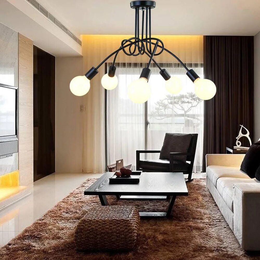 Люстры гостиная фото. Светильник led lighting black 8 lampholders. люстры для гостиной. современные люстры в гостиную. люстры в интерьере гостиной.