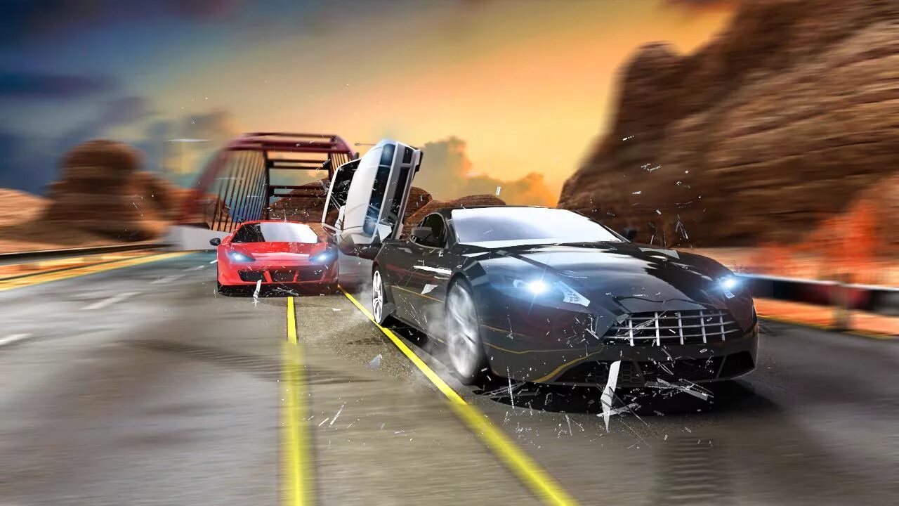 Баннер гонки. Рекламный баннер гонки. Extreme car Racing.