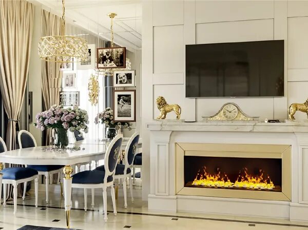 Камин в кухне гостиной фото Caminetti Moderni Caminetti moderni, Design camino, Caminetto moderno