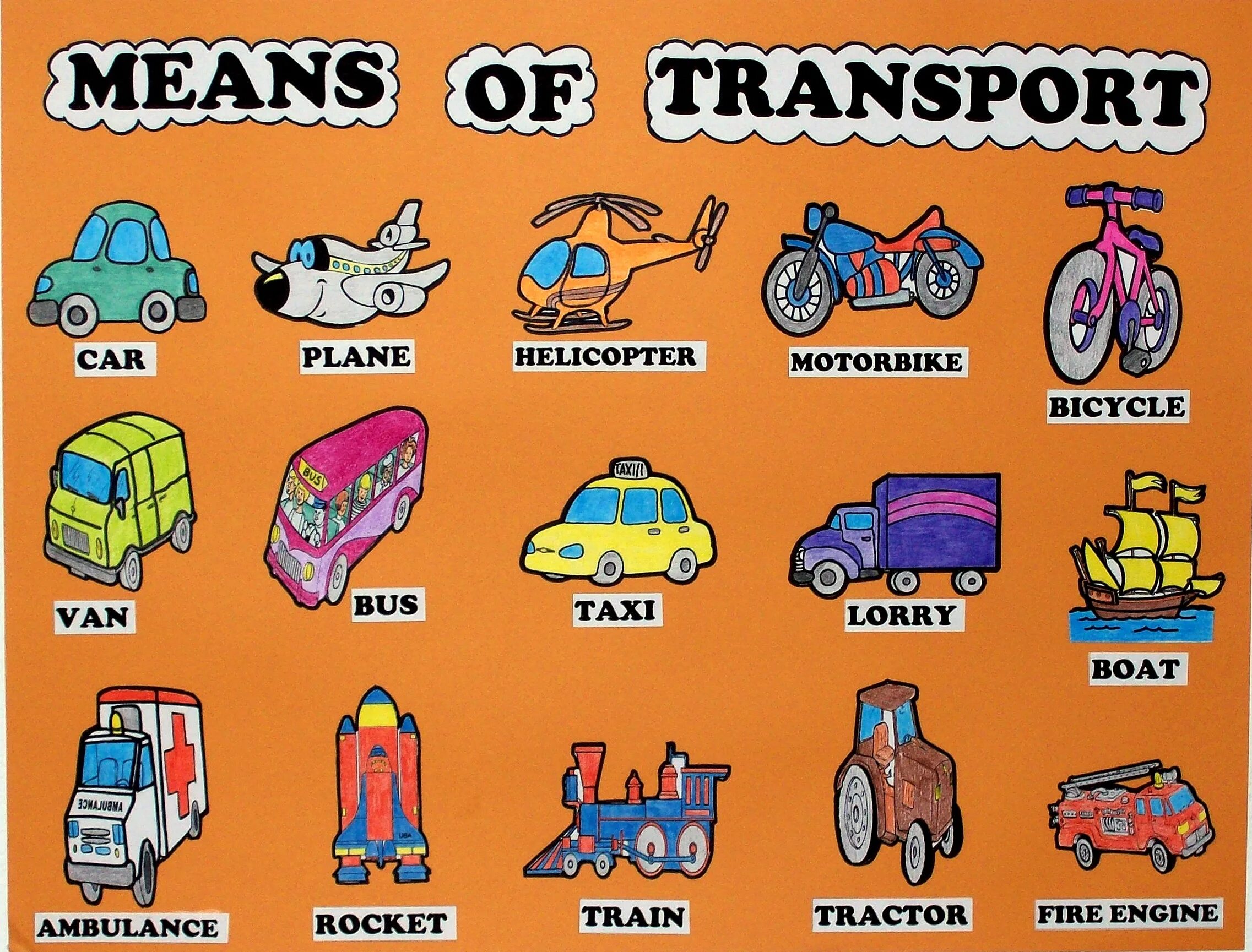 Transport picture. Транспорт на английском. Транспорты на АГЛ. Транспорт на английском для детей. Транспорт слова на английском.
