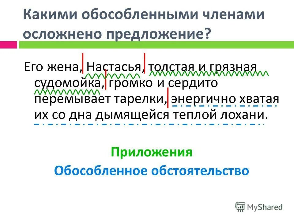 Текст содержит предложения с различными осложняющими членами