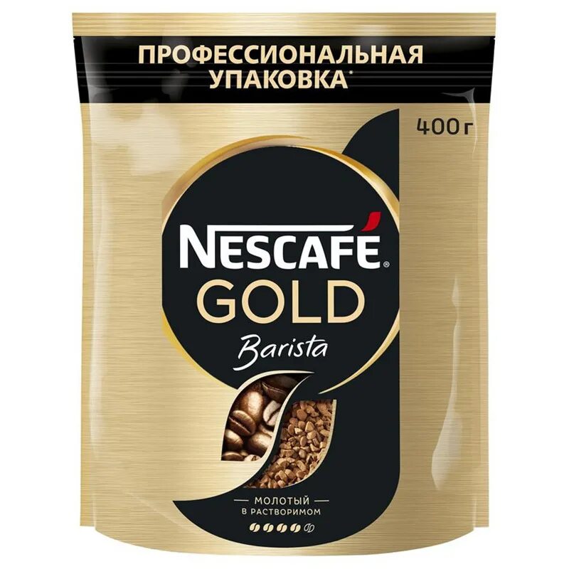 Кофе бариста голд. Nescafe Gold Barista 400. Nescafe Barista 400гр. Кофе растворимый Нескафе Голд бариста 400 гр. Нескафе Голд пакет 400гр.