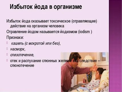 Переизбыток йода в организме симптомы у женщин