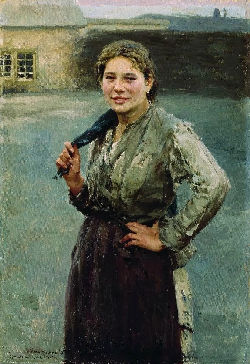 Н.А. Касаткин(1859-1930) «Шахтерка. Картина н.а. Касаткина «Шахтерка».