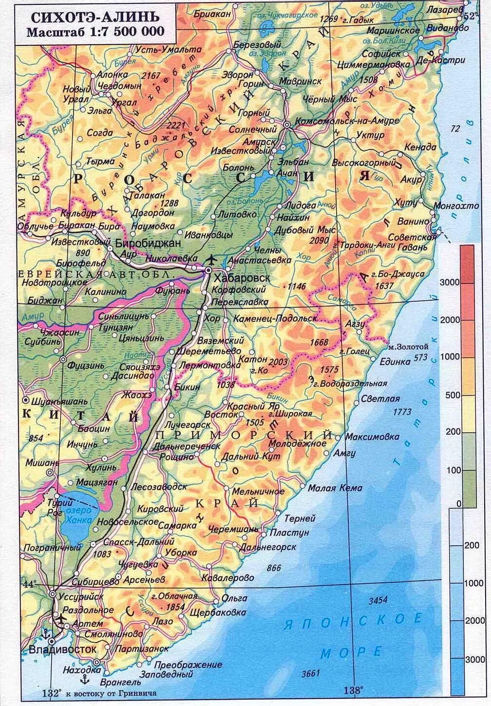 Центральный район приморского края. Горные массивы Сихотэ Алинь. Хребет Сихотэ-Алинь на карте России. Хребет Сихотэ-Алинь на карте. Приморский край Сихотэ Алинь.