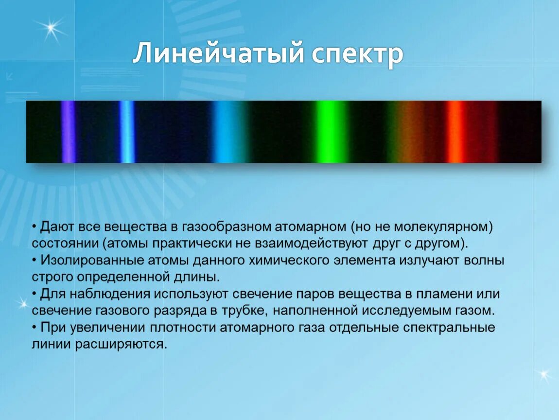 Светлые линии на темном фоне линейчатого спектра. Линейчатый спектр излучения испускания. Линейчатый спектр полосатый спектр и непрерывный. Излучатель линейчатого спектра. Линейчатый спектр излучатель.