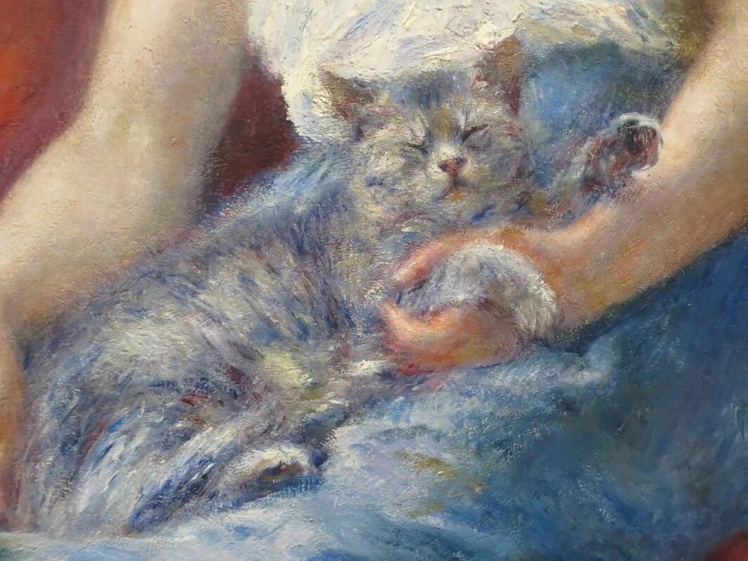 Кошка импрессионизм. Пьер огюст ренуар кошки. Кошки ренуара. Пьер огюст ренуар девочка с кошкой. Импрессионисты ренуар.