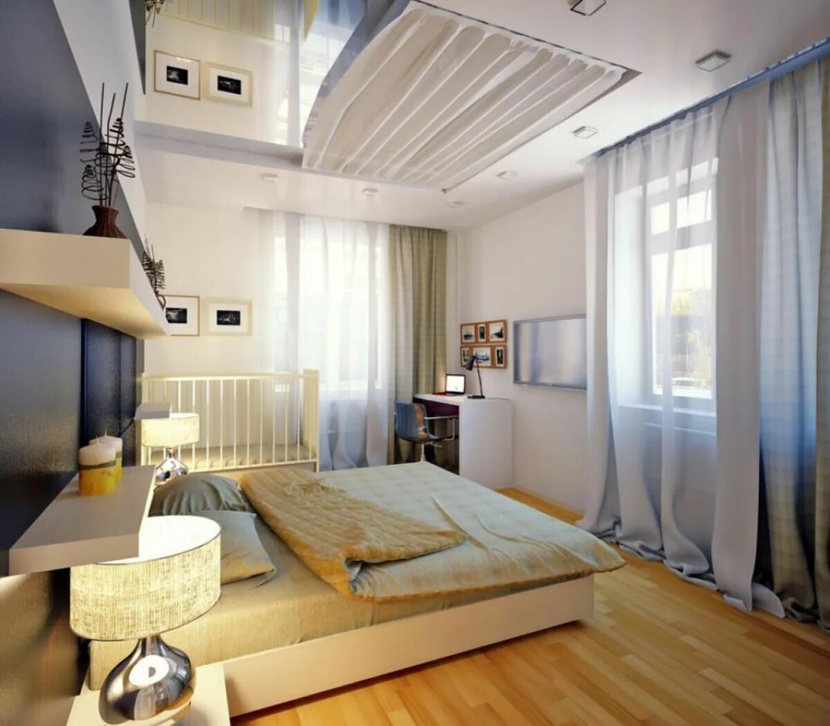 Живем все одной комнате. Идеи дизайна интерьера. Интерьер спальни. Комната в современном стиле. Дизайн комнаты для взрослых.