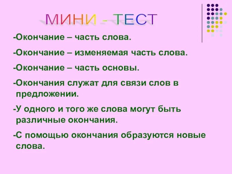 Окончание это изменяемая часть слова. Изминяемоя часть слово. Окончание часть слова. Какая часть слова может изменяться. Какие слова без окончаний