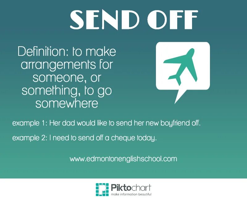 Send verb. Send off.