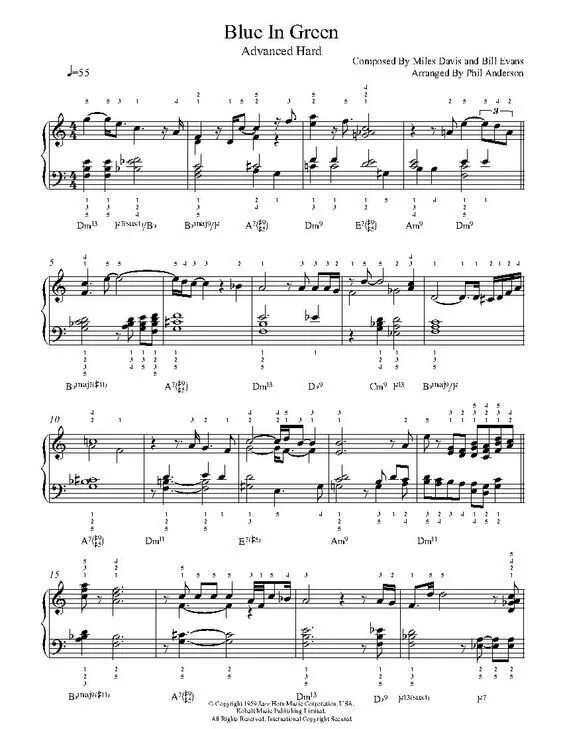Песня green to blue. Blue in green miles davis ноты. bill evans ноты для фортепиано. blue in green ноты. blue in green miles davis.