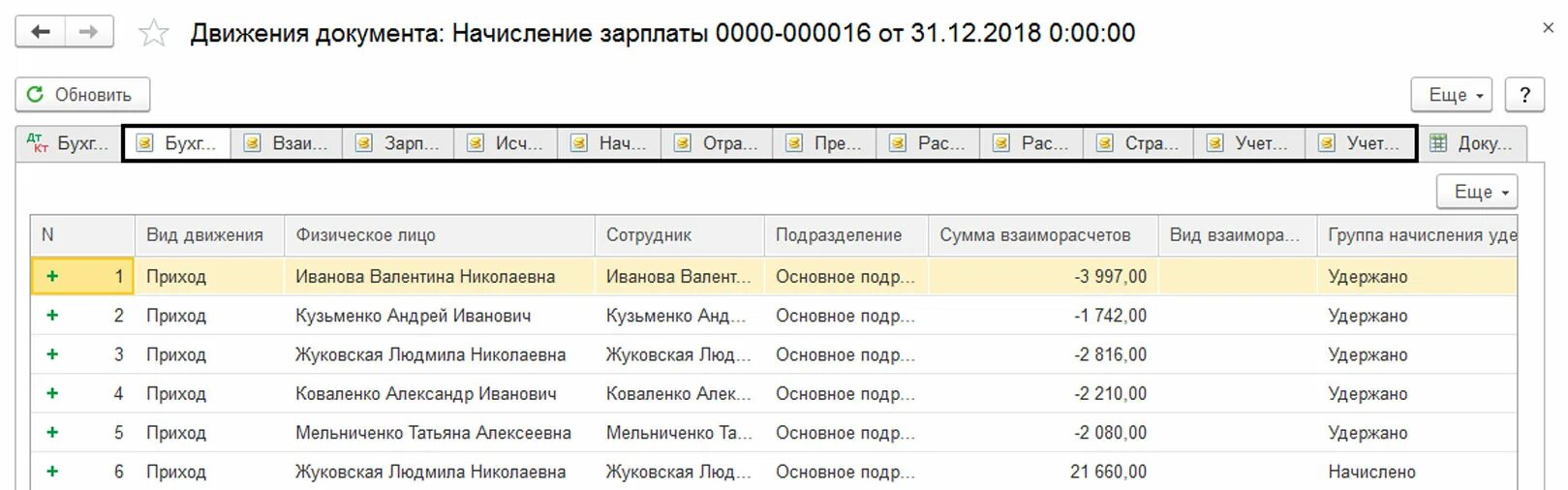 Регистры по зарплате. Регистр начисления заработной платы. Корректировка регистров в 1с торговли. Регистры 1с. Регистр бухгалтерские взаиморасчеты с сотрудниками.