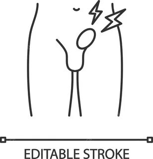 паховая грыжа линейный значок мужской яичко пенис вектор PNG , мужчина, яич...