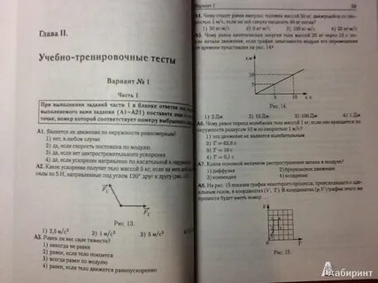 Тренировочный тест физика