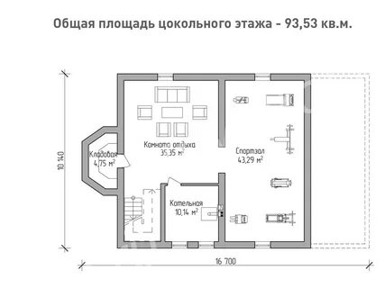 1 этаж общая площадь