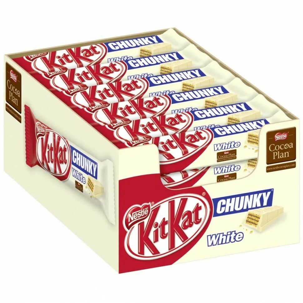 Kit kat Chunky 40g. Kit kat Chunky White 24x40g. Kitkat Chunky белый. Kit kat Chunky 40 гр.