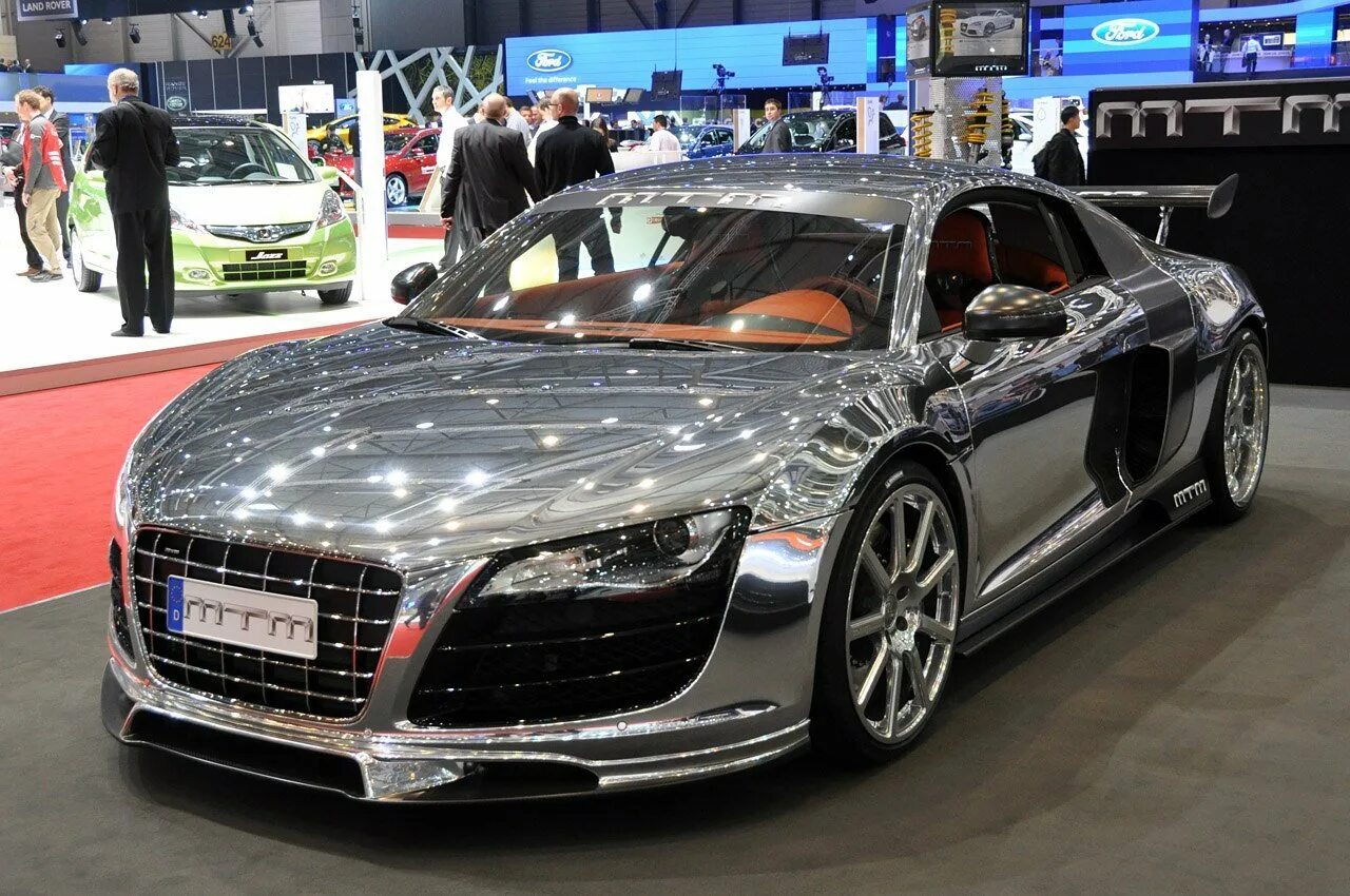 Самые дорогие машины в мире 2024 цены. Audi r8 MTM. Audi r8 v10 MTM Biturbo. Ауди р8 хромированная. Audi r8 в Женеве.