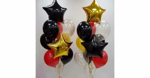 Шары красные черные желтые