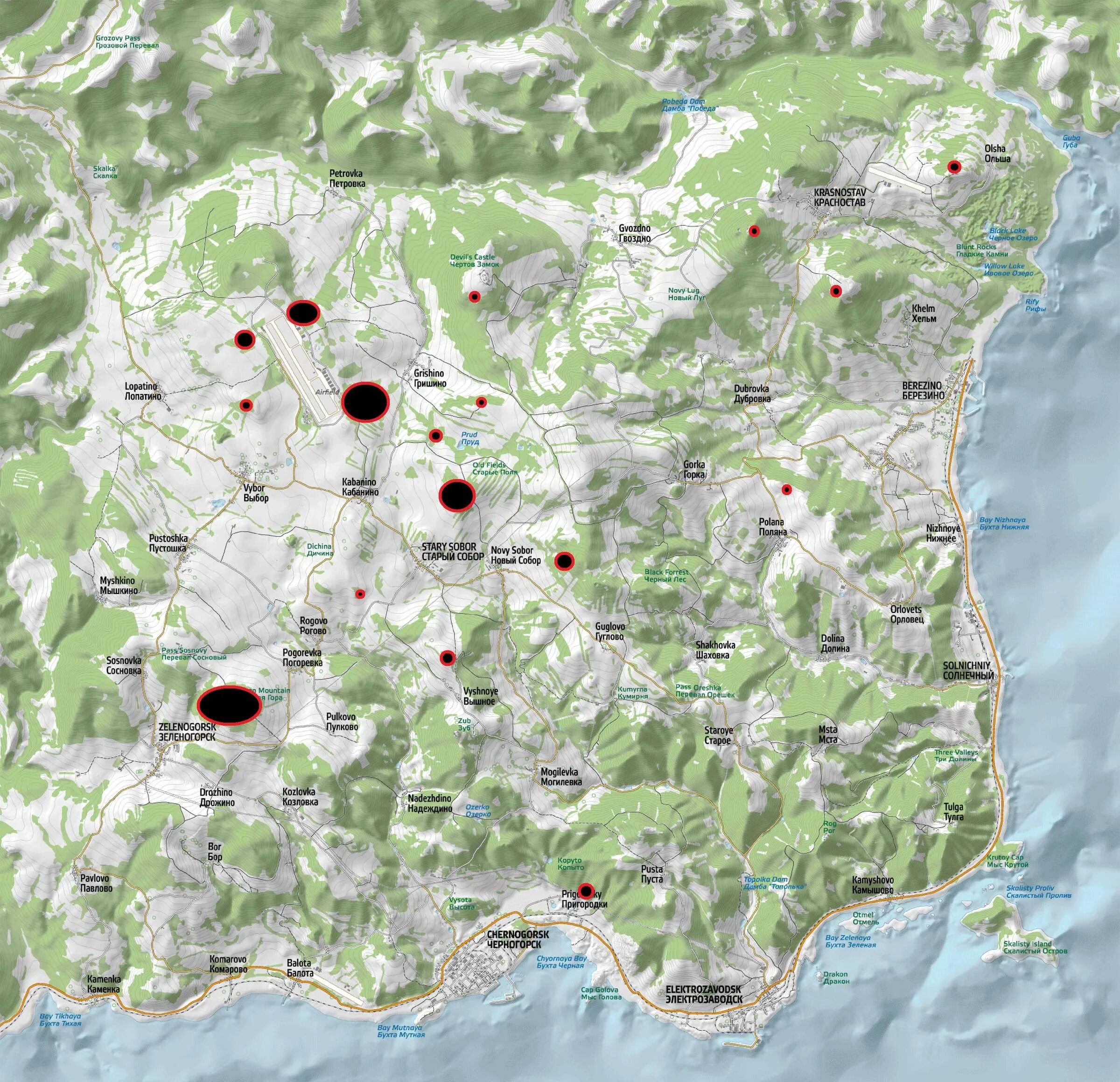 Дейзи Чернорусь. Карта Дейзи Чернорусь. Военные базы DAYZ 1.06. Карта Дейзи Standalone Черноруссия.