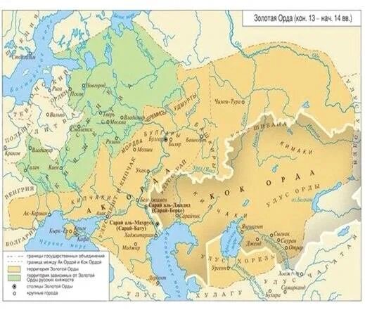 Карта золотой орды 13 век. Карта золотой орды 14 век. Улусы золотой орды. Киевская орда