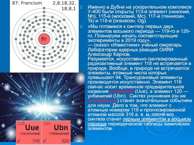 Сейчас открывают элементы. Оганесон строение атома. Химические элементы открытые в Дубне. Таблица Менделеева Оганесон. Элементы открытые в Дубне.