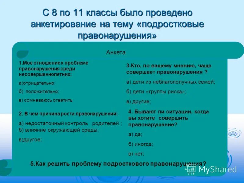 Правонарушение тест 10 класс. Подростковая преступность анкетирование. Анкета по подростковой преступности. Вопросы для анкетирования на тему подростковая преступность. Вопросы на тему подростковая преступность.