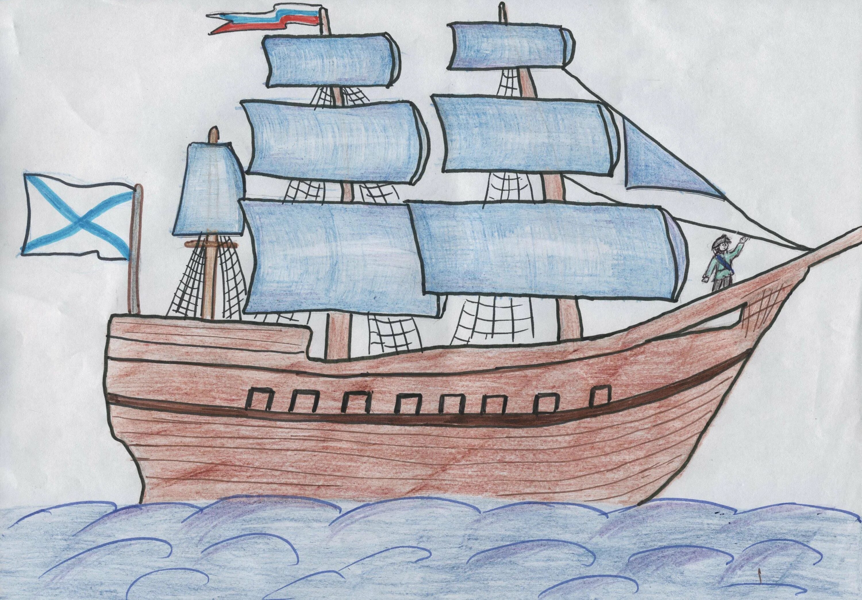Рисунок 1.1. Великие дела Петра Великого. Корабль рисунок. Корабль рисунок карандашом. Парусник рисунок для детей.