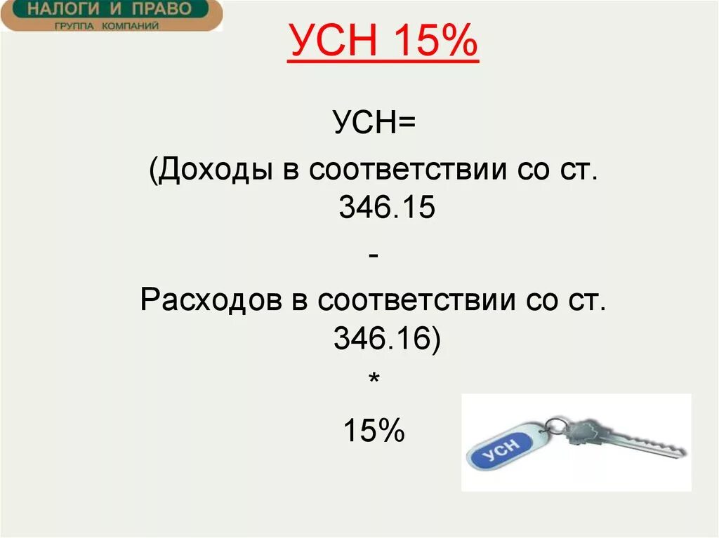 Усн доходы 15 процентов