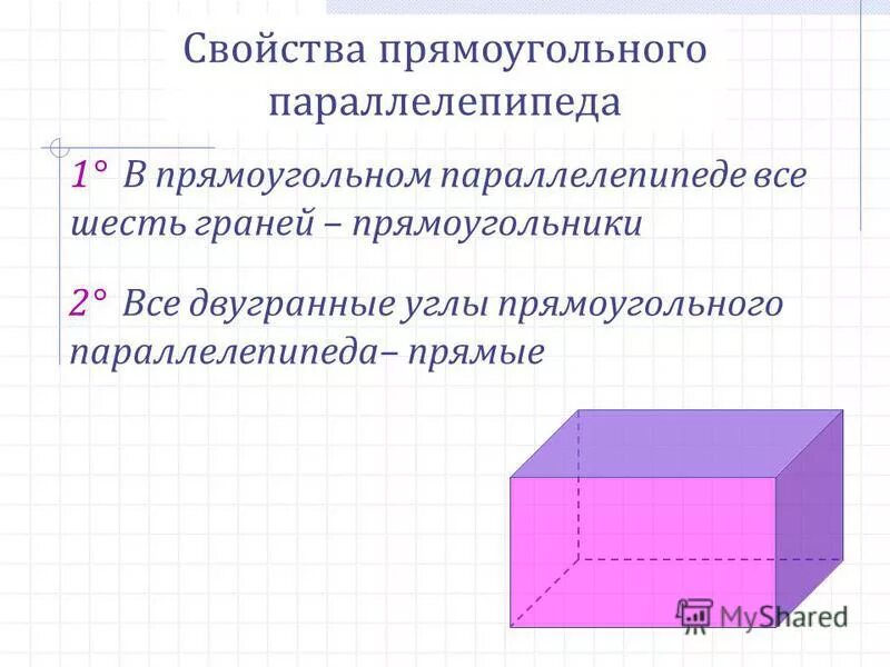 Длины диагоналей граней прямоугольного параллелепипеда. Длины диагоналей граней прямоугольного параллелепипеда