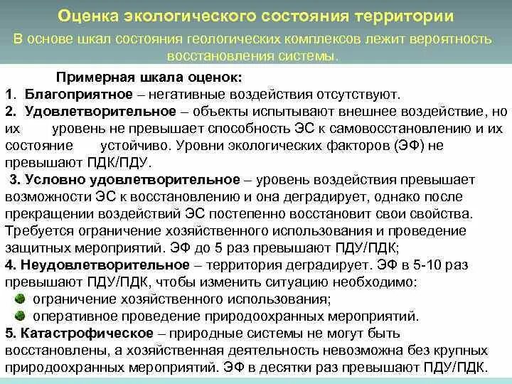 Оценка состояния территории. Оценка состояния экологии. Критерии оценки экологического состояния территорий. Оценка состояний территории общего пользования. Оценка экологических изменений