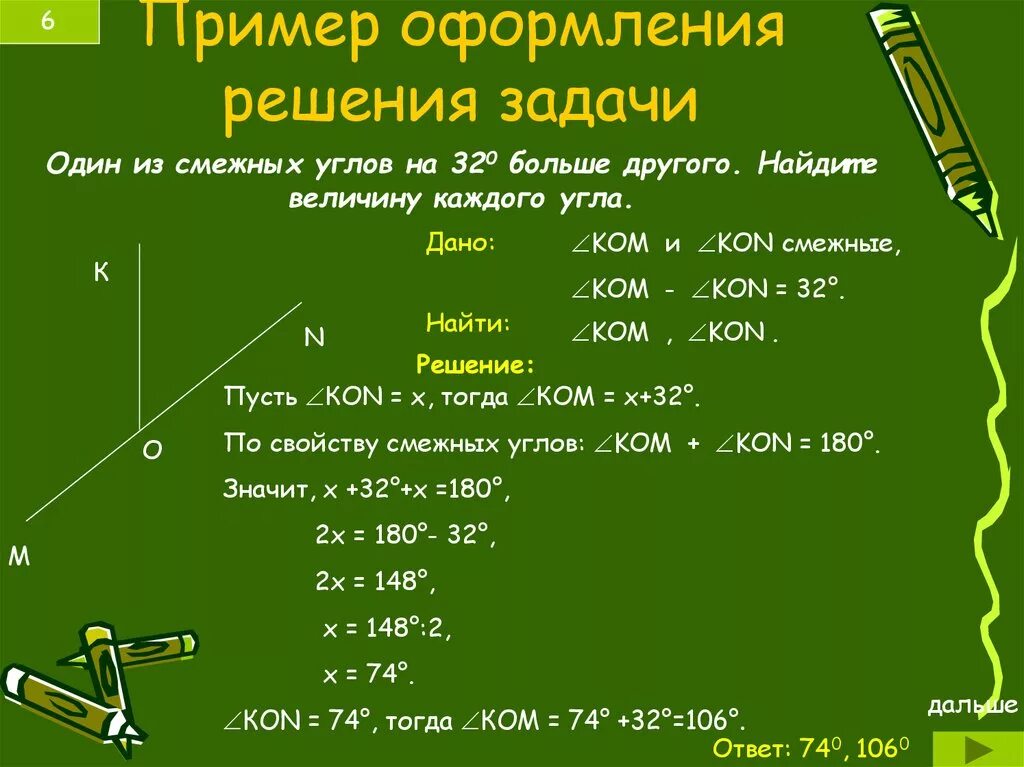 Оформление решения задач. Как оформить задачу. Как решается задача. Задачи на углы.