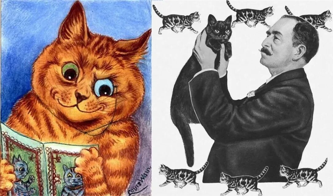 Коты льюиса. Луис уэйн (1860-1939. луис уильям уэйн коты. луис уильям уэйн картины. луис уэйн художник коты.