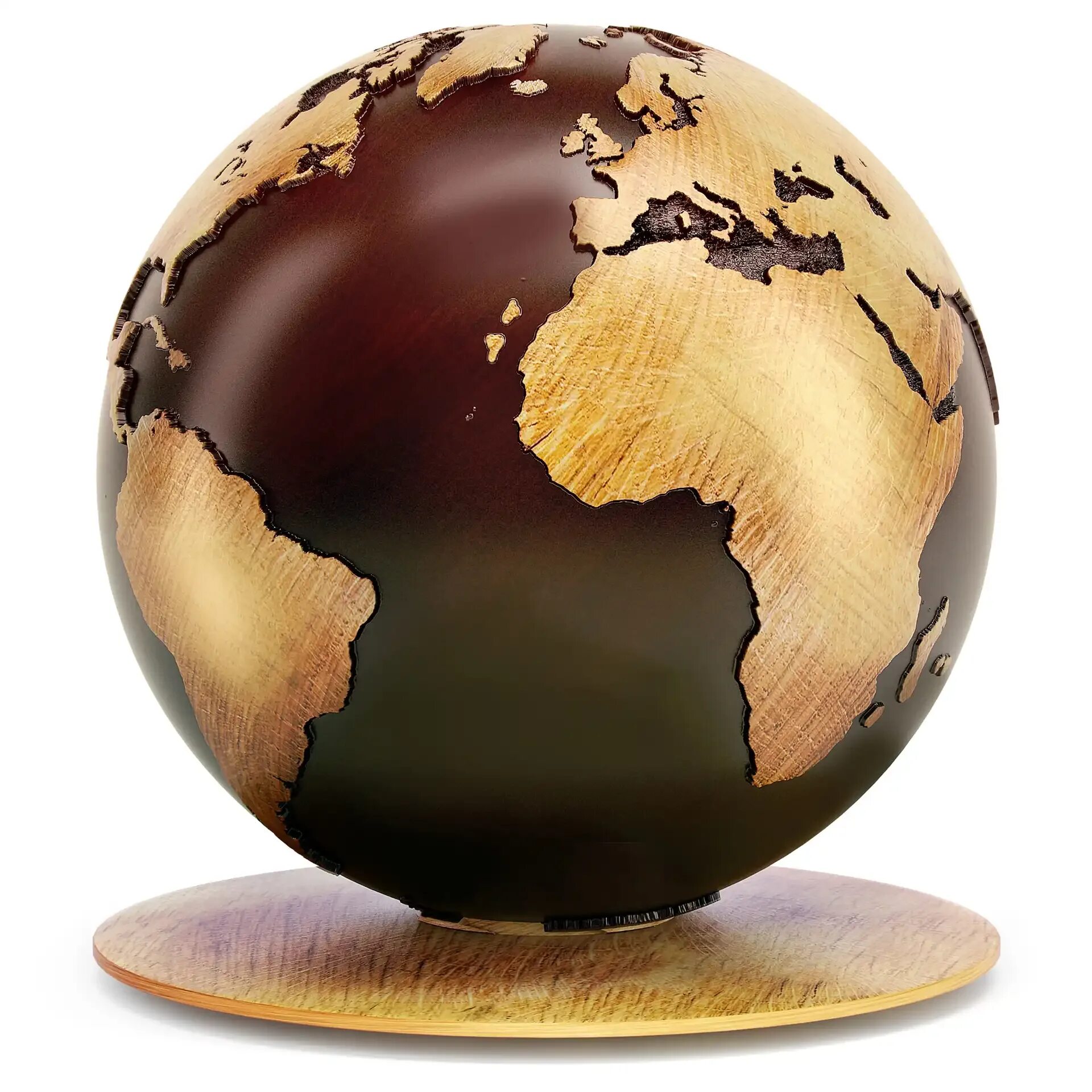 Глобус коричневый. Глобус земли. Трехмерный Глобус. Планета из дерева.
