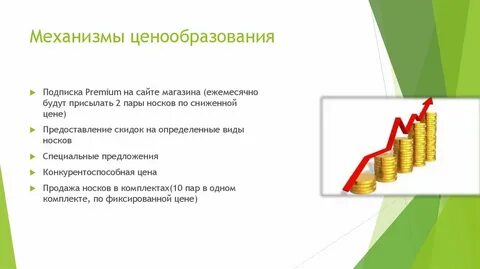 Механизмы ценообразования на продукцию