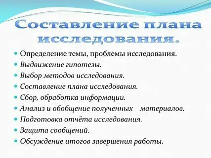План исследования управления