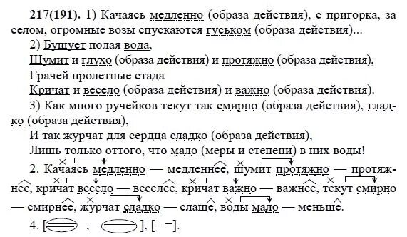 Волжский класс 7 класс русский. Русский язык 7 класс упражнение 217. Готовые домашние задания по русскому 7 класс. Русский язык 7 класс упражнения.