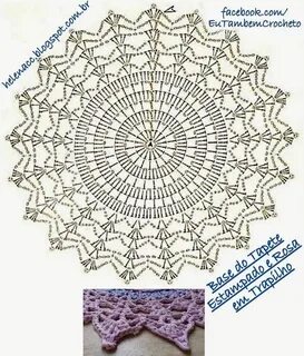 Салфетки крючком из шнура круглые